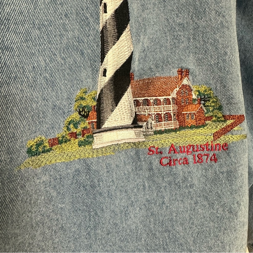 Embroidered St. Augustine Lighthouse Oversized De… - image 6